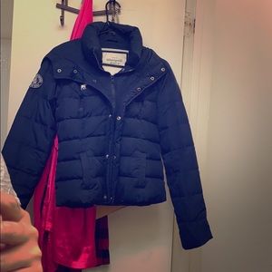 Warm jacket with real feather